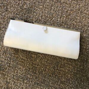 White clutch purse